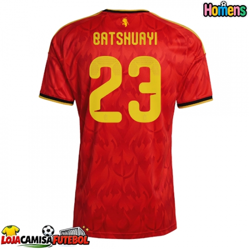 Camisa de Futebol Bélgica Michy Batshuayi #23 Equipamento Principal Mundo 2026 Manga Curta
